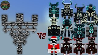 Bedrock Witherzilla vs Warden Plus  Minecraft Bedrock  Mob Battle [upl. by Anitac]