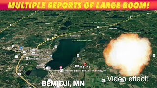 Multiple Reports Of Loud Explosion Near Bemidji Minnesota [upl. by Meek]