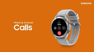 How to make and answer calls from your Galaxy Watch4 and Watch5  Samsung US [upl. by Abrahams425]