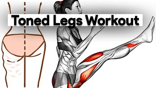 Toned Legs Workout Exercise Without Equipment [upl. by Eibur266]