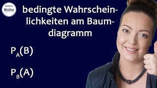 bedingte Wahrscheinlichkeiten am Baumdiagramm  Satz von Bayes 👨‍🎓 by einfach mathe [upl. by Hotze818]