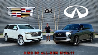 KING DETHRONED  2025 Infiniti QX80 Autograph vs Cadillac Escalade Sport Platinum Comparison [upl. by Oates]