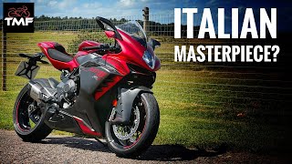 2022 MV Agusta F3 RR Review  An Italian Masterpiece 4K [upl. by Hajin21]