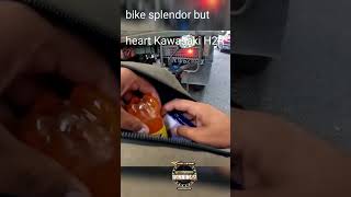 Bike Splender But Heart Kawasaki Ninja H2R 🔥 Watch Till End ❤️👍😍shorts humanity [upl. by Templas]