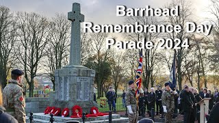 Barrhead Scotland Remembrance Day Parade 2024 4K [upl. by Marquardt985]