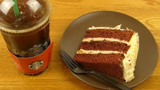 Starbucks  Red Velvet Cake amp Iced Americano [upl. by Amalea316]