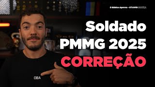 CORREÇÃO DA PROVA SOLDADO PMMG 2025  Live  Método OBA [upl. by Meghan685]