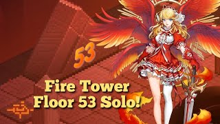 Guardian Tales Fire Tower 53 solo with Plitvice season Achievements [upl. by Ierna]