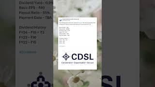 Central Depository Services India Ltd has recommended a final dividend and a special dividend CDSL [upl. by Micheil853]