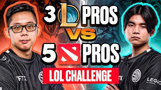 Can 5 DOTA Pros Beat 3 League Pros in League Of Legends  TSM League Vs DOTA 2 [upl. by Donald]