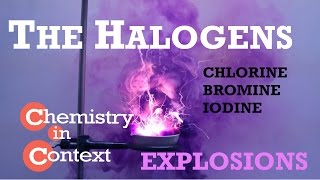 Sodium and Halogens Explosive Reactions  Chlorine Bromine Iodine [upl. by Yema]