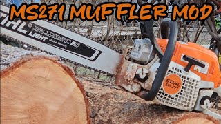 Stihl MS 271 Muffler and Intake Mod chainsawman stihl firewood teamwork [upl. by Ikaz328]