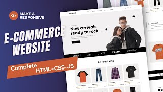 Build a Complete ECommerce Website using HTML CSS and JavaScript Step By Step [upl. by Bolme185]