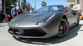 Matte Black Ferrari 488 Spider w Straight Pipes [upl. by Lance]