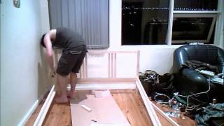 Putting together the Ikea FJELLSE double bed frame [upl. by Drofyar]