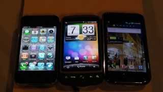 Display comparison between Vibrant iPhone 4 and Desire  MobileSyrupcom [upl. by Herrick]