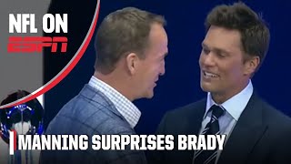 Peyton Manning surprises Tom Brady at Patriots HOF induction  NFL on ESPN [upl. by Hartzke432]