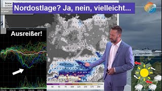 Nordostlage Ja nein vielleicht Berechnungen von Kälte amp Frühling Wettervorhersage 04100324 [upl. by Arotahs]