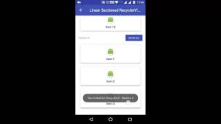 Android Sectioned RecyclerView Demo [upl. by Esinej]