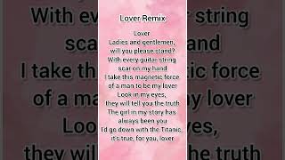 Lover remix❤ lover songlyric music taylorswift [upl. by Eedyaj]