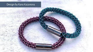 Tubular Bracelet Tutorial  Chenille stitch basics  Beaded Bracelet [upl. by Naget]