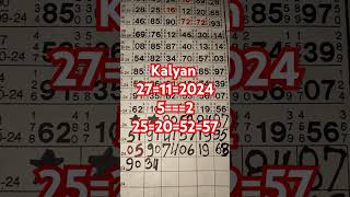 KALYAN MATKA TIPS AND TRICKS MASTER TODAY KALYAN TODAY TABLE TRICK LINE JODI 27112024 [upl. by Oaht479]