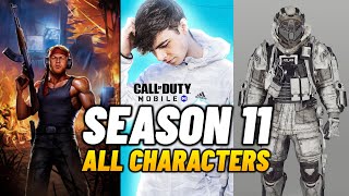 Season 11 All Characters CODM  3 Youtubers Bundles  S11 Battle Pass Characters Cod Mobile [upl. by Noellyn403]