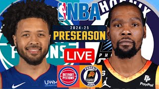 LIVE DETROIT PISTONS vs PHOENIX SUNS  NBA PRESEASON  PLAY BY PLAY  SCOREBOARD [upl. by Trotta]