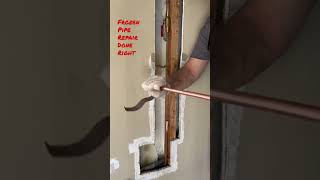 Frozen Plumbing Pipe Repair TappPlumbing shorts plumberslife plumbingproblems [upl. by Sarson]