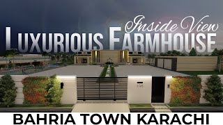 Luxurious Farmhouse in Bahria Town Karachi  Inside View Complete Video  Salaam Estate [upl. by Wesla]