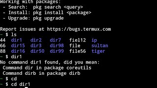 how to create directory and file in turmux [upl. by Nyltak783]