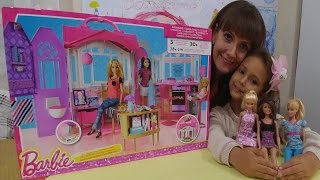 Barbie renkli portatif evi Elife güzel hediye  eğlenceli çocuk videosu [upl. by Ramirol]