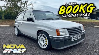 THIS 800KG 2L REDTOP SWAPPED 1986 VAUXHALL NOVA SPORT IS SAVAGE [upl. by Emyaj]