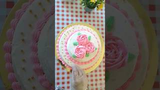 Simple birthday cake decoration ideachocolate cake cake design ideasviral cakeshortsdecoration [upl. by Drus]