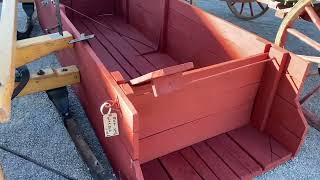 Nice old horse drawn wagons at auction [upl. by Aicirtak]