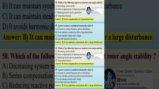 Power System Stability MCQs Questions amp Answers [upl. by Warton]