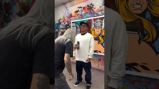 GRAFFITI LEGEND SEEN TAGGING A SWEATSHIRT graffitiart graffiti shorts [upl. by Ilujna]