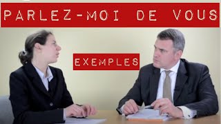 Parlez moi de vous entretien dembauche  exemple de présentation avec simulations [upl. by Airot]