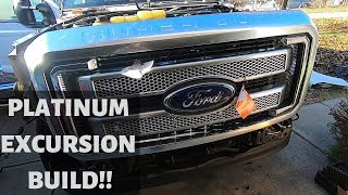 PLATINUM SUPER DUTY FORD EXCURSION CONVERSION FINALLY STARTED [upl. by Ynnatirb]