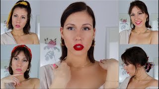 KURZE HAARE STYLEN  5 FRISUREN in 5 MINUTEN [upl. by Yracaz]