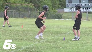 Multiple Arkansas schools practice football in the morning to beat the heat [upl. by Audri]