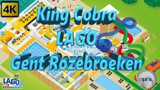 Blauwe glijbaan King Cobra onslide LAGO Gent Rozenbroeken 4K [upl. by Wall]