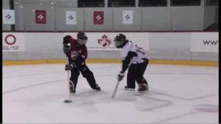 Ringette Skills Video  Dekes [upl. by Nonnahc273]