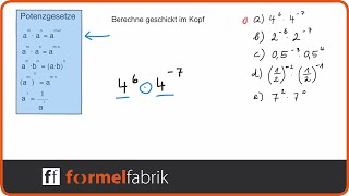 Potenzgesetze Geschickt rechnen Nr 2 [upl. by Seuqramed]