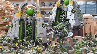 Hypercrypt Necrons vs Chaos Space Marines Warhammer 40k battle report [upl. by Lamprey579]