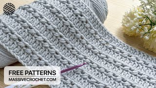 SUPER EASY amp FAST Crochet Pattern for Beginners ⚡️ 🤍 AMAZING Crochet Stitch for Baby Blanket amp Bag [upl. by Thissa]