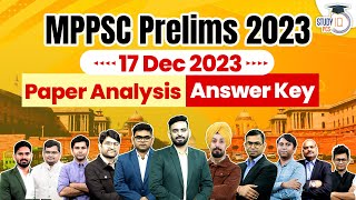 MPPSC 2023 Prelims Paper Analysis  MPPSC Answer Key 2023  MPPSC Paper Analysis 2023 MPPSC Cut Off [upl. by Atteram]