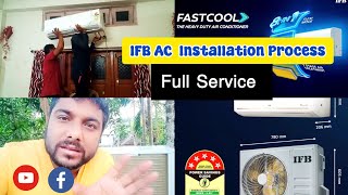 Split Air Conditioner Install Step By Step  Split AC IFB 15 Ton 2024 best model 💯👍 installvlog [upl. by Nitsuga511]