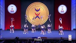 Cheerleading  Equipe de France All Girl Elite  ICU World Cheerleading Championships 2022 [upl. by Awjan]