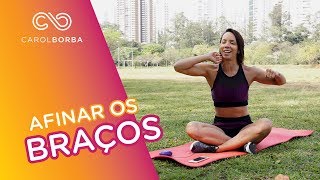 Como afinar os braços e tonificar os ombros em apenas 3 minutos  desafio da música  Carol Borba [upl. by Neroc]